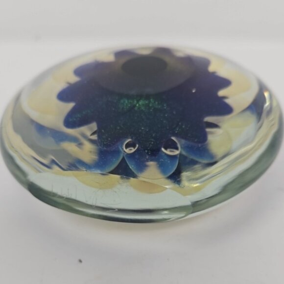 Vintage 1997 Robert Eikholt Studio Art Glass Paperweight Amenone Jellyfish 4.5" - Picture 3 of 5